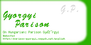 gyorgyi parison business card